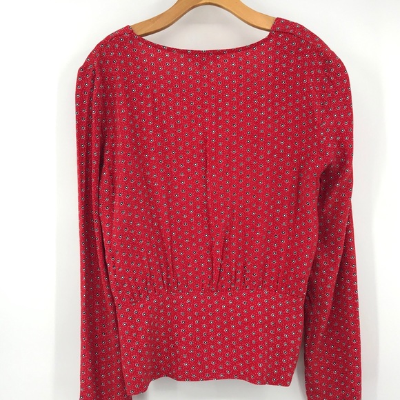 💕SALE💕Urban Outfitter Cooperative Red Floral Top - Picture 4 of 8
